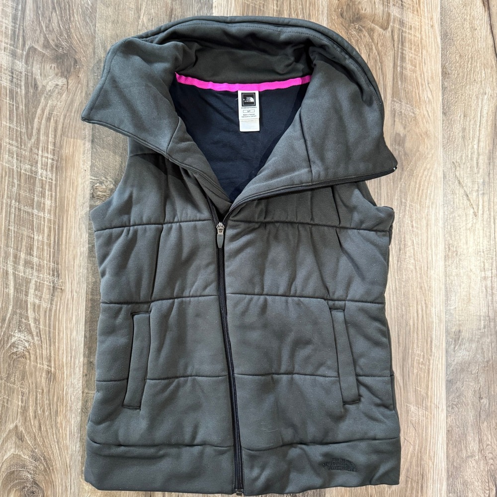 North Face Darella Vest Womens S Gray Puffer Asymmetric Zip Gorpcore Outdoor